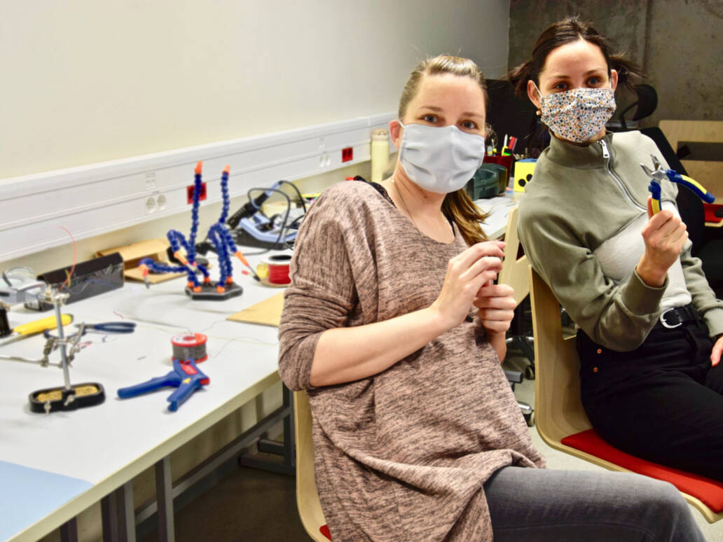 Two women in a lab