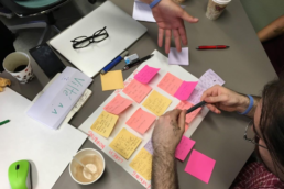 Post it notes with text on them