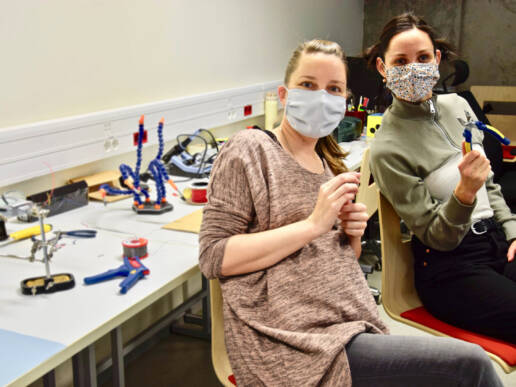 Two women in a lab